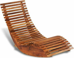 Deckchair Wooden Brown 149x60x86cm. Deckchair Wooden Brown 149x60x86cm.
