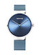 Bering Time Men's Watch 39mm Battery with Blue Stainless Steel Bracelet