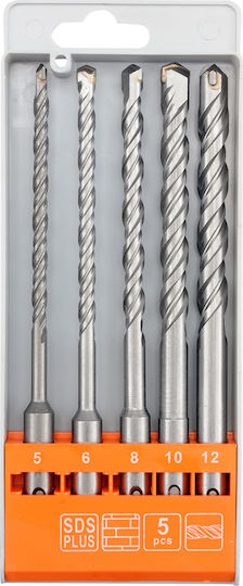 Sthor Set 5 Burghie cu Diamant cu Tija SDS Plus pentru Materiale de construcție