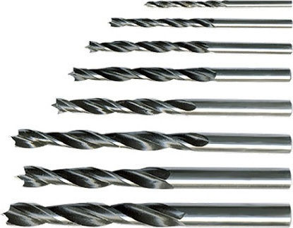 Sparta Set of 8 3-10mm Drills with Cylindrical Shank for Wood