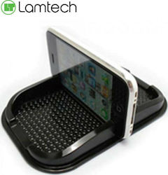 Lamtech Handyhalterung Auto Anti-Skip Pad mit Anti-Rutsch-Oberfläche Schwarz
