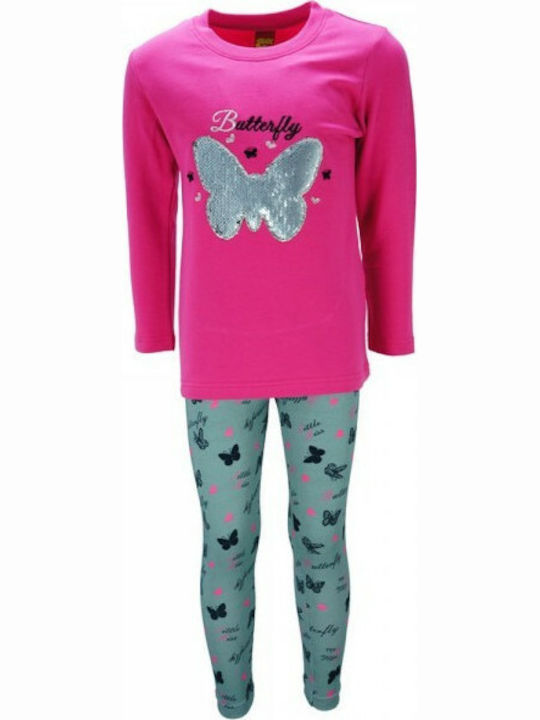 Trax Kinder Set mit Leggings Winter 2Stück Fuchsie