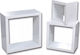 Shelves Wall White 3pcs 23x23x10cm