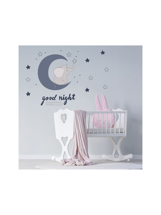 Kids Wall Stickers Moon Elephant Stick800