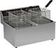 Lappas Ηλεκτρική Φριτέζα Διπλή 5kW Χωρητικότητας 2x6lt 54x42.5x35cm