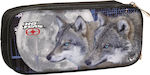 No Fear Moonlight Wolves Pencil Case with 1 Compartment Gray