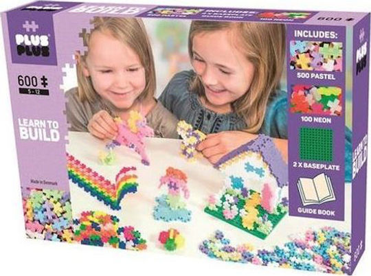 Plus Plus Blocuri Pastel Learn to Build pentru 5-12 ani Ani 600buc