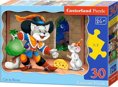 Kids Puzzle Cat In Boots for 4++ Years 30pcs Castorland