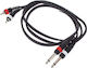 The Sssnake Cablu 2x 6,3 mm de sex masculin - RCA de sex masculin 1.5m (SPR2015)