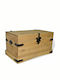 vidaXL Wooden Decorative Trunk Beige 91x49.5x47cm