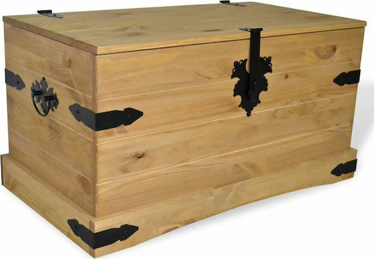 vidaXL Dekorative Truhe Hölzernes Beige 91x49.5x47cm