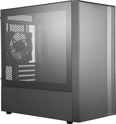 CoolerMaster Masterbox NR400 Without ODD Gaming Mini Tower Κουτί Υπολογιστή με Πλαϊνό Παράθυρο Γκρι