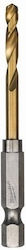 Milwaukee Titanium Drill HSS-G TiN Hex 7.5mm Dr...