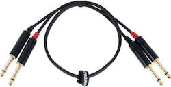 Pro snake TPI-Twin Cable 2 x 6.3mm male - 6.3mm male 0.6m