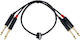 Pro snake TPI-Twin Cable 2 x 6.3mm male - 6.3mm male 0.6m