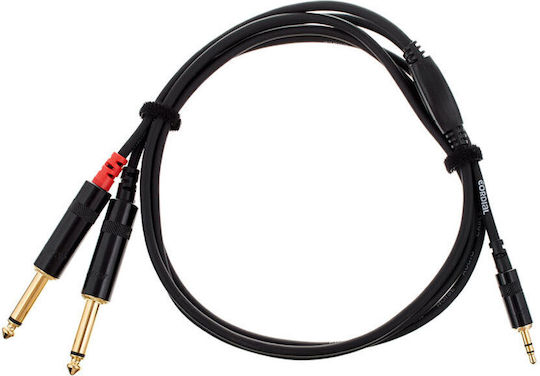 Cordial Cable 2 x 6.3mm male - 6.3mm male 1.5m (CFY 1.5 WPP)