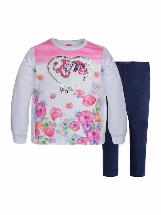 Joyce Kids Set with Leggings Winter 2pcs White