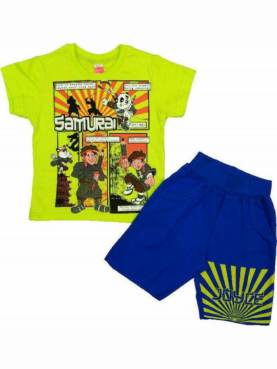 Joyce Kids Set with Shorts Summer 2pcs Green