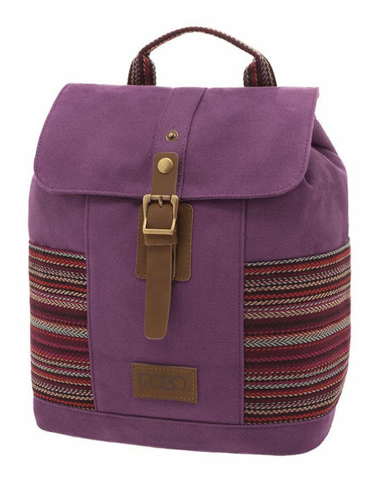 Polo Leather Women's Bag Backpack Purple