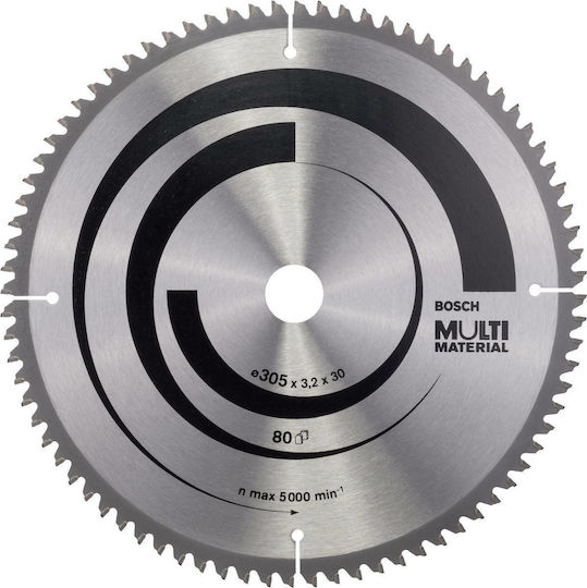 Bosch Δίσκος Κοπής Ξύλου με 80 Δόντια 305mm