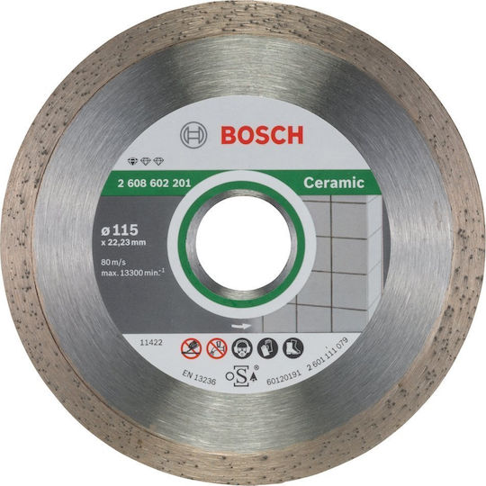 Bosch Diamond Cutting Disc for Tiles Ceramic 115mm Cutting Disc Construction Materials Hole Diameter 115mm 1pcs
