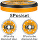 Ingco Set of Cutting Discs 115mm Cutting Disc Metal Hole Diameter 115mm 8pcs
