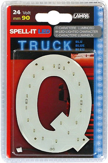 Lampa Spell-It Led 24V/90mm Blue Q Inscripție LED pentru Mașină 24V Albastru