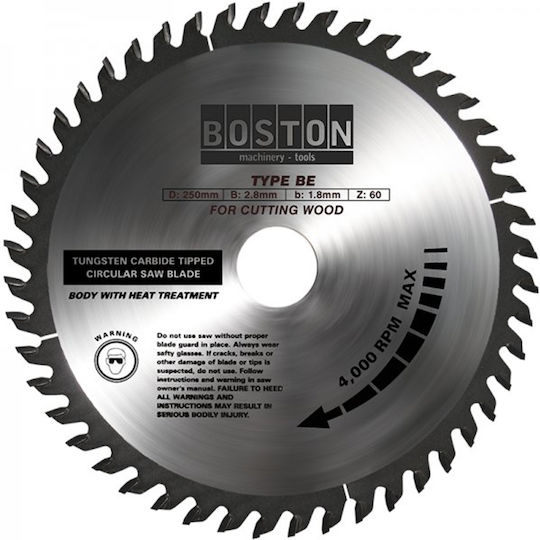Boston Δίσκος Κοπής Ξύλου με 40 Δόντια 180mm