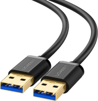 Ugreen USB 3.0 Cablu USB-A de sex masculin - USB-A de sex masculin Negru 1m 10370