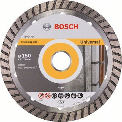 Bosch Διαμαντόδισκος Κοπής Standard Universal Turbo 150mmmm Slicer/Coarse Grater Disc Construction Materials 150mm 1pcs