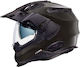 Nexx X.WED2 Einfaches Schwarzes Matt Motorradhelm On-Off DOT / ECE 22.05 1550gr mit Sunvisor