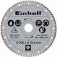 Einhell Disc diamantat Turbo 200mm Disc de tăiere Materiale de construcție 200mm