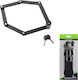 BTA Folding 840mm Bicycle Folding Lock with Key Black