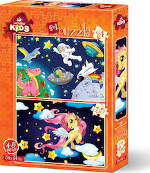 Παιδικό Puzzle The Astronaut & The Baby Pegasus 2 in 1 για 4+ Ετών 59pcs Art Puzzle