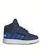 Adidas Αθλητικά Παιδικά Παπούτσια Μπάσκετ Hoops Mid 2 με Σκρατς Dark Blue / Blue / Cloud White