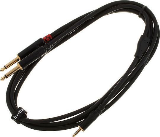 Pro snake Cable 2x 6.3mm male - 3.5mm male 1.50m (TPY 2015 KPP)