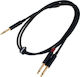 Pro snake Cablu 2x 6,3 mm de sex masculin - 6,3 mm de sex masculin 0.90m (TPY 2009 JPP)