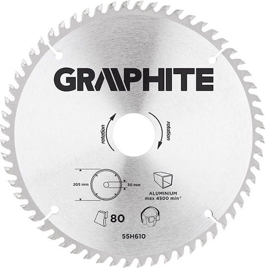 Graphite Δίσκος Κοπής Αλουμινίου 210mm 100Δόντια Δίσκος Κοπής Αλουμινίου με 100 Δόντια 210mm