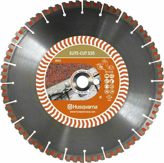 Husqvarna Cutting Disc Diamond Elite-Cut S35 400mm Cutting Disc Construction Materials Hole Diameter 400mm 1pcs