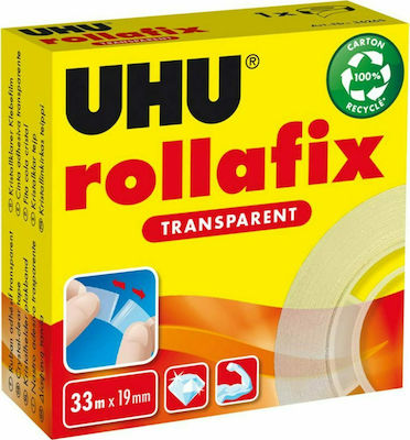 UHU Σελοτέιπ Rollafix Transparent 19mm x 33m
