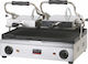 SLS PGR 33 Commercial Double Sandwich Maker with Ribbed Top and Ribbed Bottom 3000W