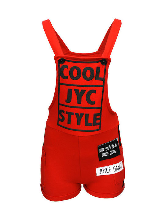 Joyce Kids One-piece Fabric Shorts/Bermuda Red