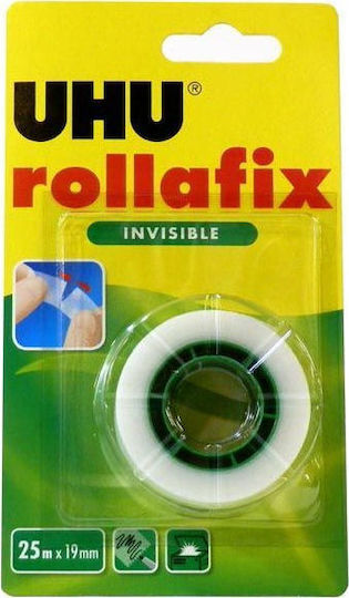 UHU Σελοτέιπ Rollafix Invisible 19mm x 25m Διάφανο