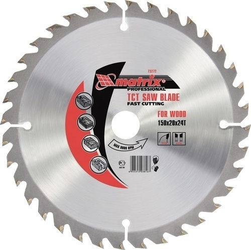 MTX Cutting Disc Wood 160mm 24Teeth Cutting Disc Wood Hole Diameter 160mm with 24 Teeth 1pcs