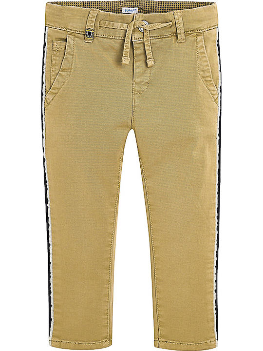 Mayoral Kids Fabric Trousers Beige