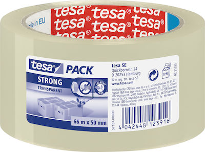 Tesa Ταινία Συσκευασίας Strong Διάφανη Αθόρυβη 50mm x 66m