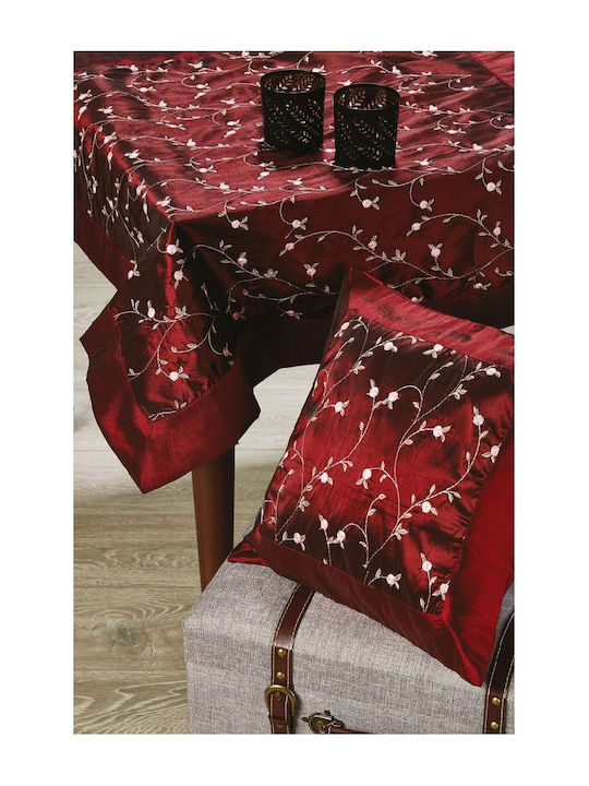 Whitegg XY72 Christmas Tablecloth Square Fabric Red L90xW90cm 1pcs