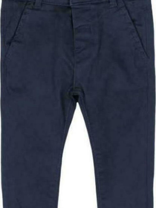 Boboli Kids' Fabric Pants Navy Blue