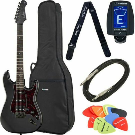 Harley Benton ST-20HSS Комплект Електрическа Китара Stratocaster с HSS Конфигурация на Пикапите Sunburst с Калъф