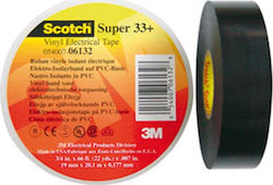 3M Scotch Super 33+ Μονωτική Ταινία PVC Μαύρη